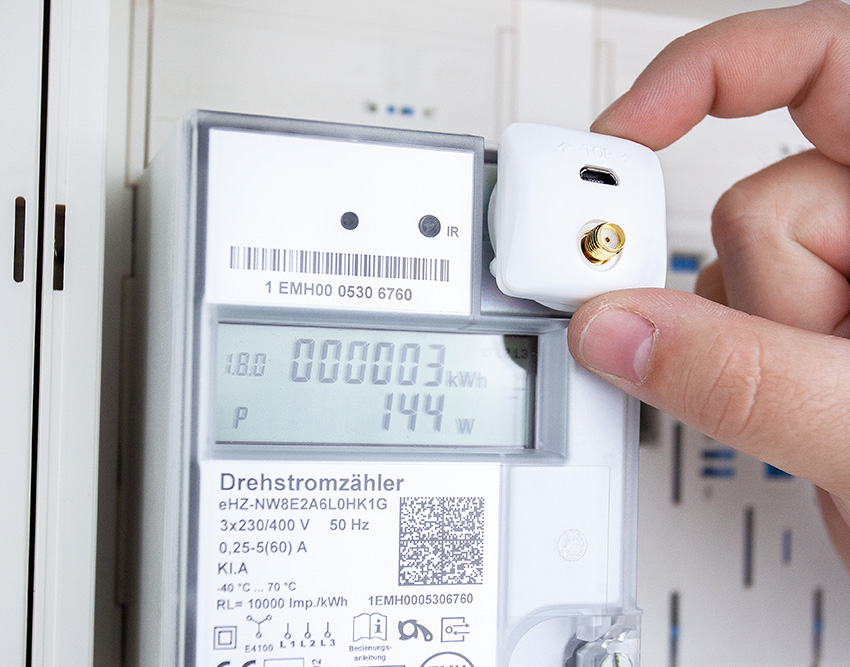 powerfox WLAN Stromzähler Auslesegerät Stromverbrauch Einspeisung PV Anlage Balkonkraftwerk Energiemonitor poweropti PA201902 (IR)