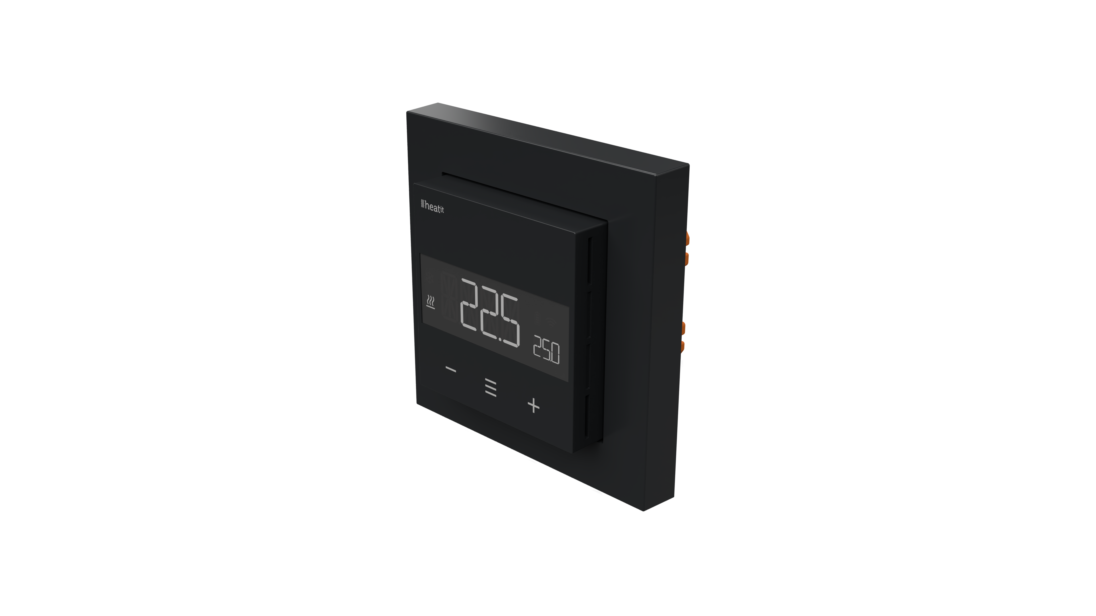 Heatit WiFi6 Thermostat (Schwarz Matt)