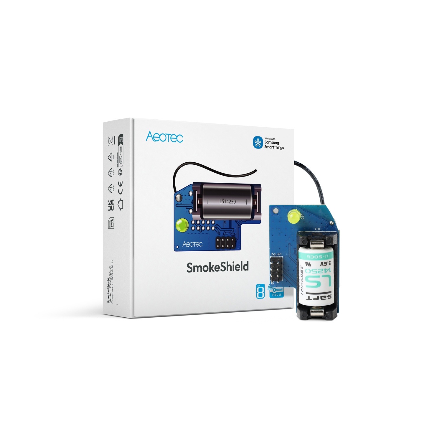 Aeotec SmokeShield für Ei Rauch- und Wärmewarnmelder