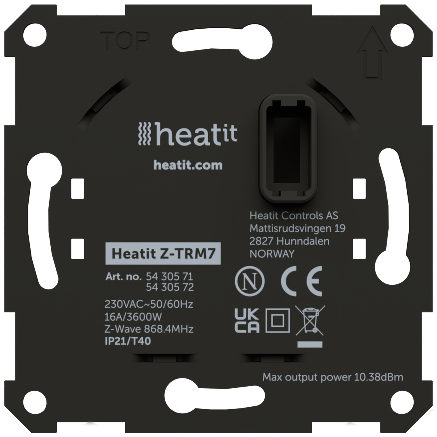 HeatIt Z-TRM7 Thermostat  Z-Wave 800 Serie (Weiß RAL 9003)