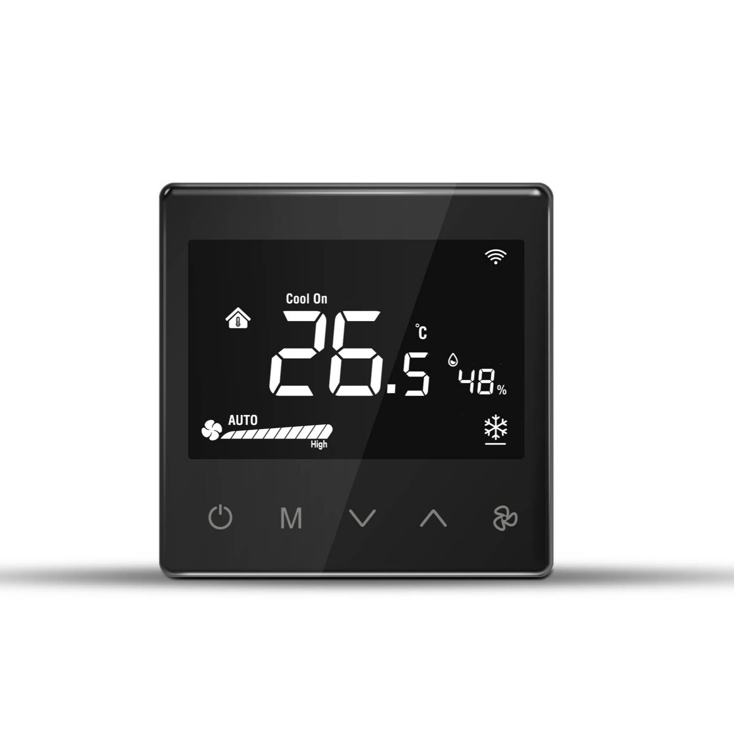 MCO Home Fan Coil Thermostat (2 Leitungsrohre, Zigbee, Schwarz)