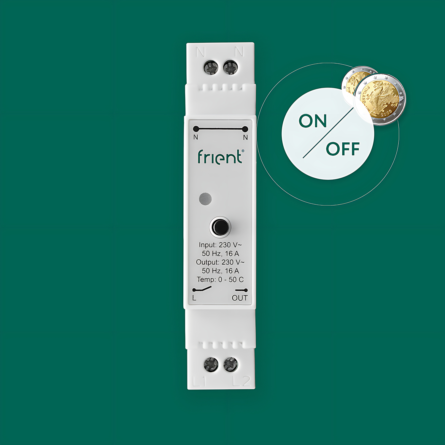 frient Smart Relay 16A DIN (Zigbee)