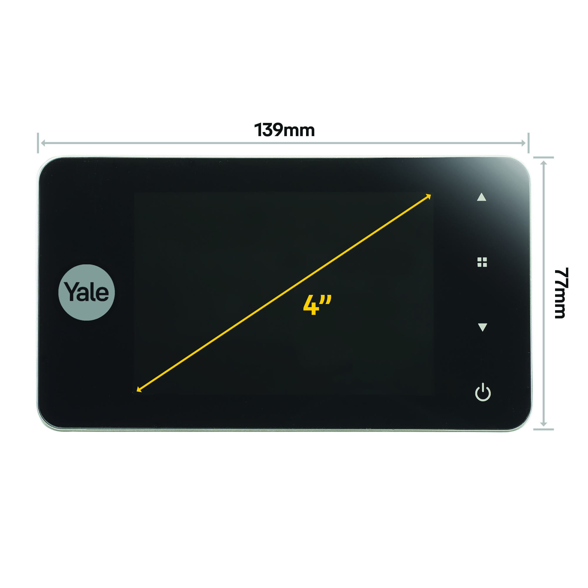 Yale Yale Digital Door Spy DDV 4500, 4" Display (Silber) mit Doorbell & Night Vision