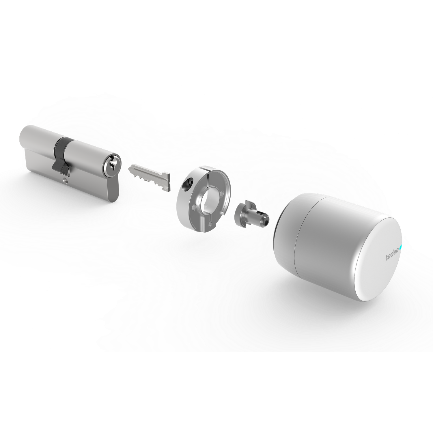 tedee Adapter für vorhandene Zylinder Silber für Lock PRO