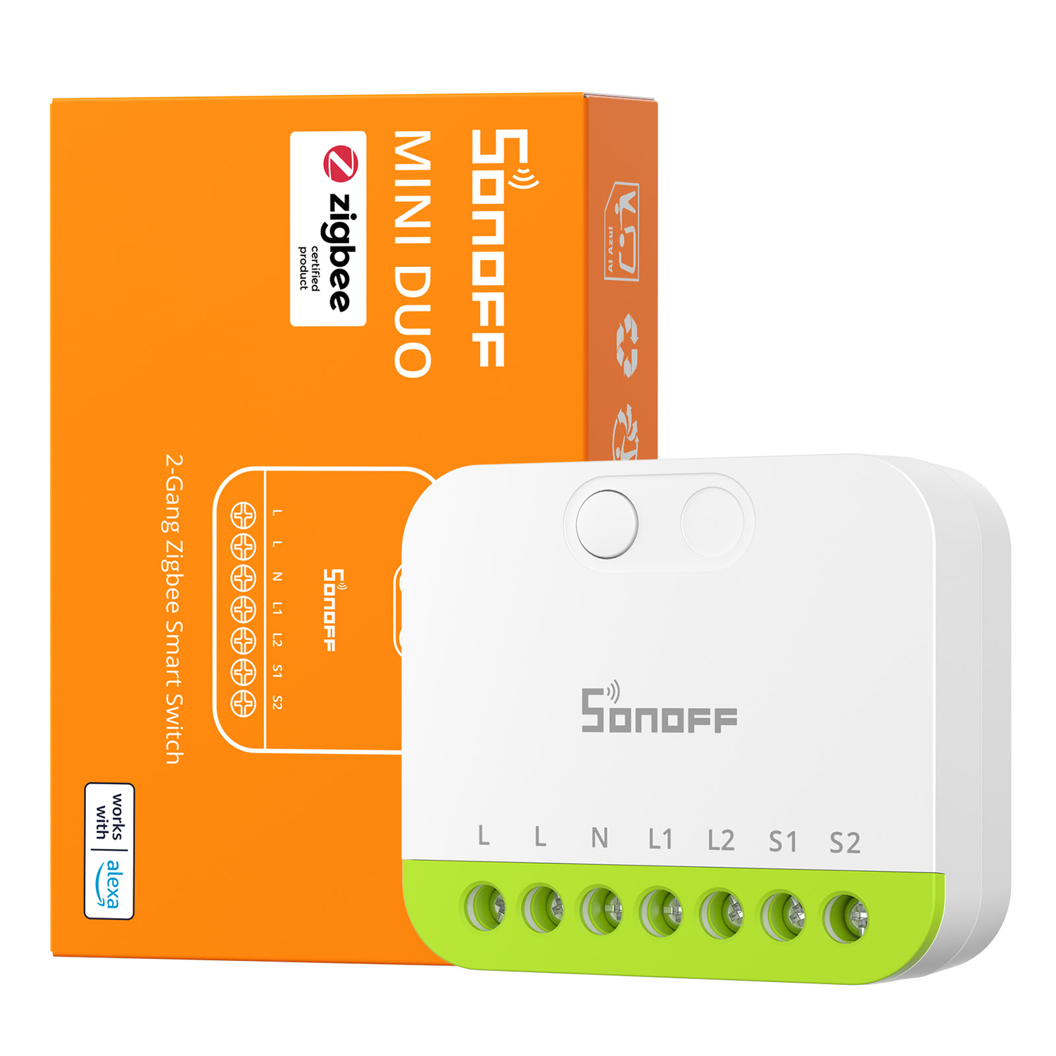 SONOFF MINI DUO 2-Fach Smart Switch (Zigbee)