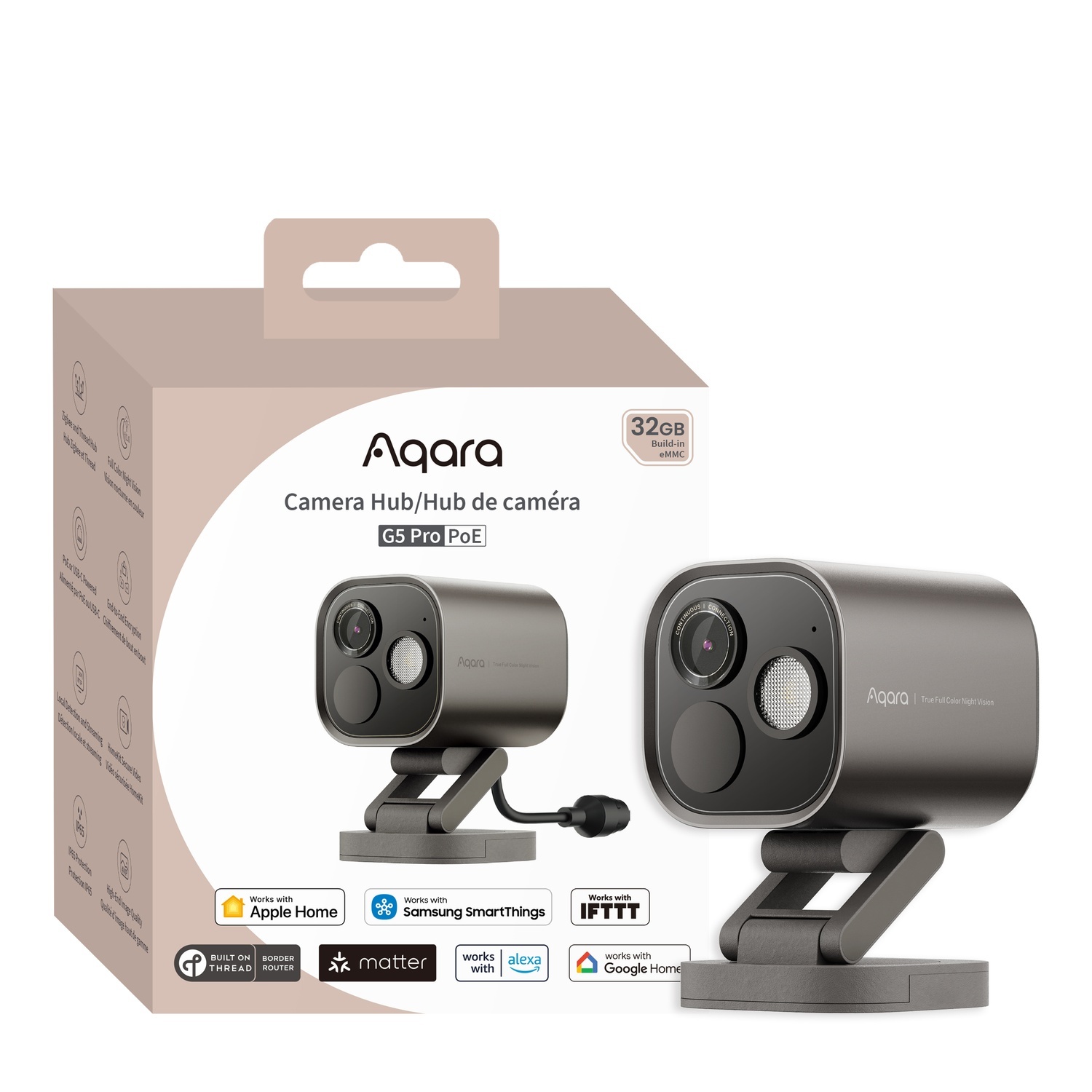 Aqara Camera Hub G5 Pro Grau (Zigbee, PoE)