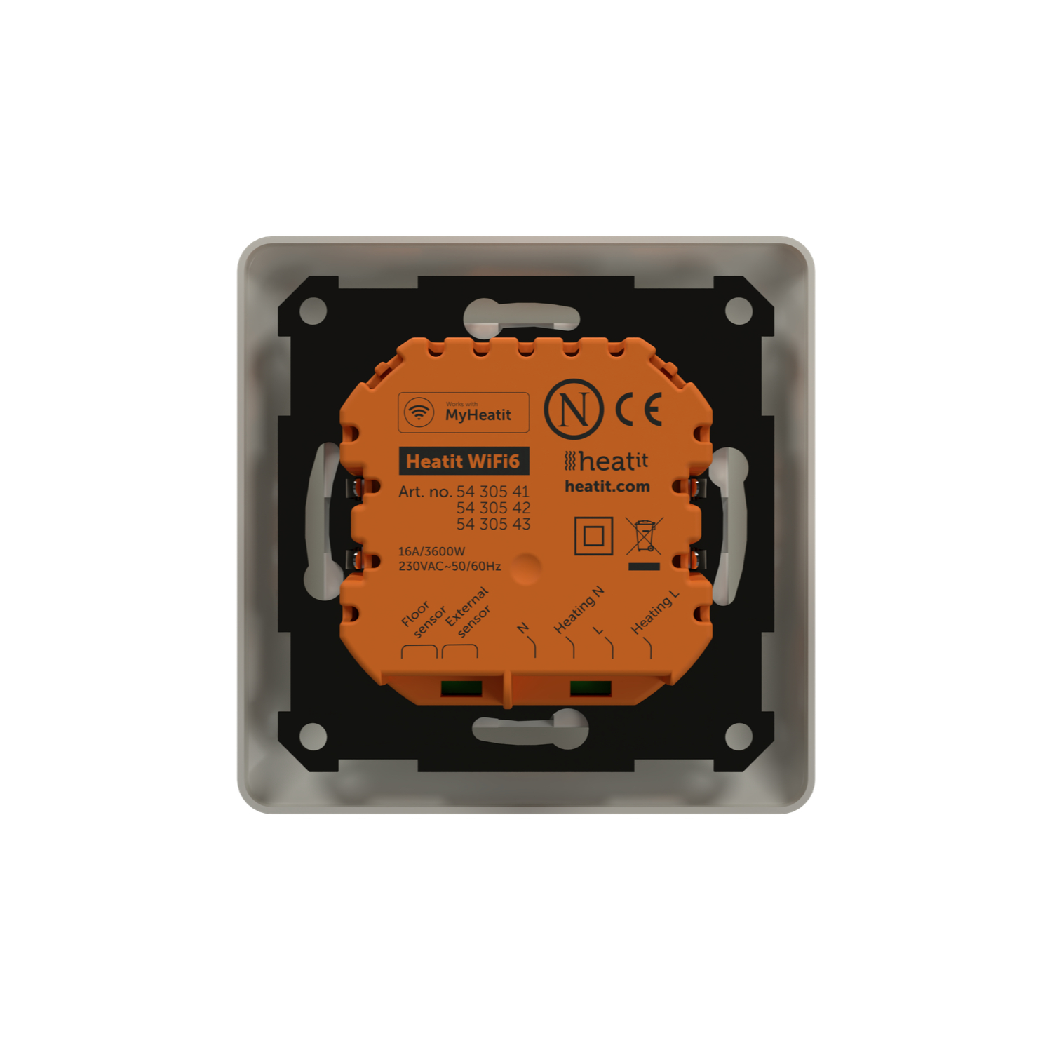 Heatit WiFi6 Thermostat (Weiß RAL 9010)