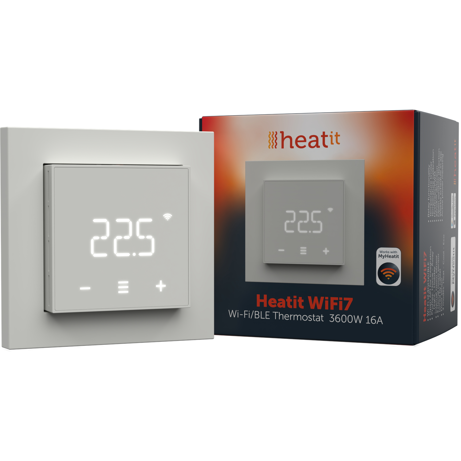 Heatit WiFi7 Thermostat (Weiß RAL 9003)