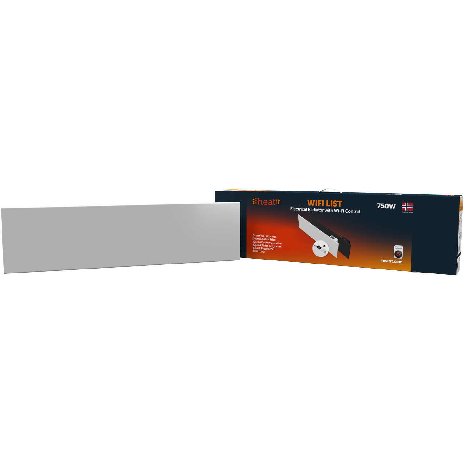 Heatit WiFi Flächenheizung List 750W (Weiß)