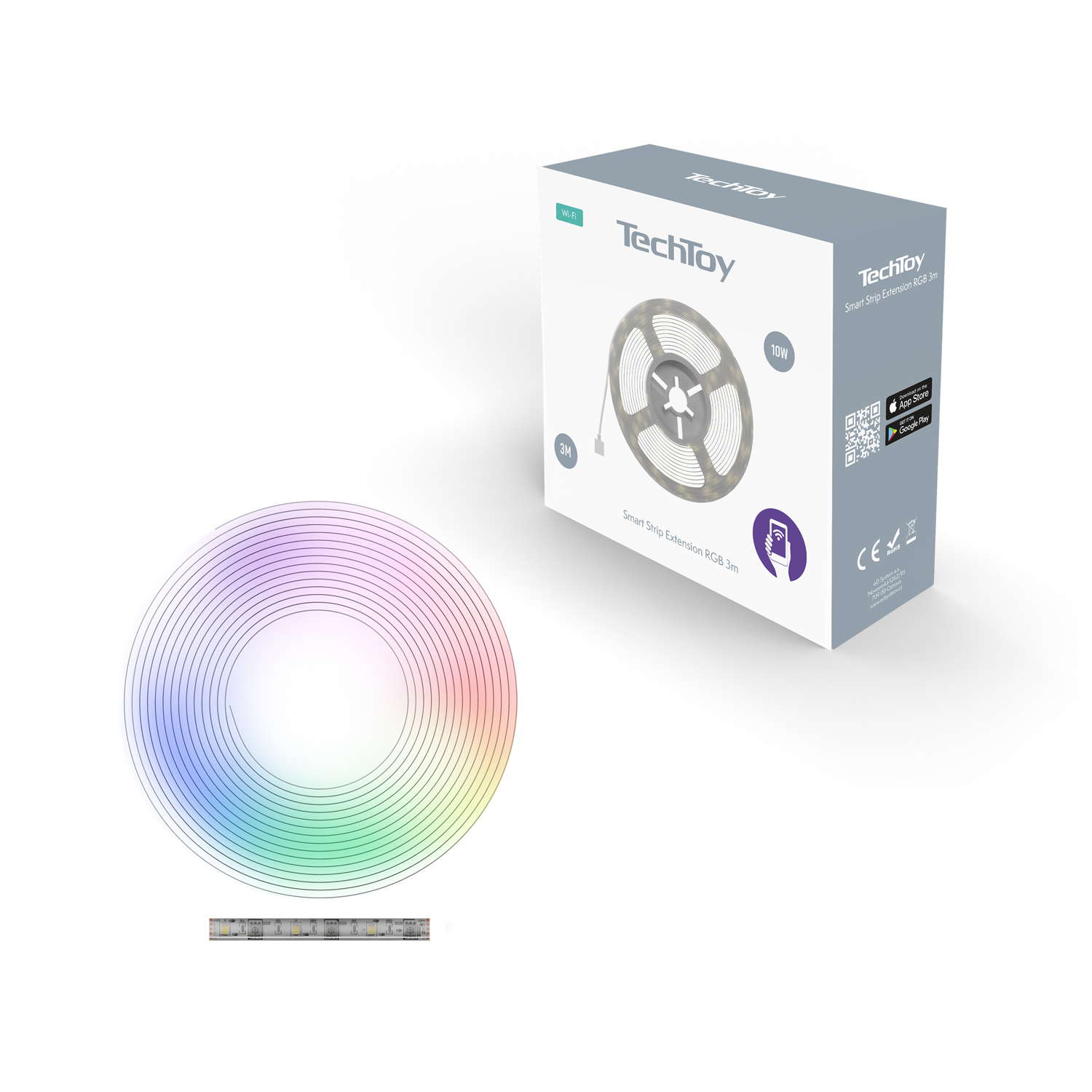 TechToy Smart Strip Extension RGB WLAN Verlängerung 3m