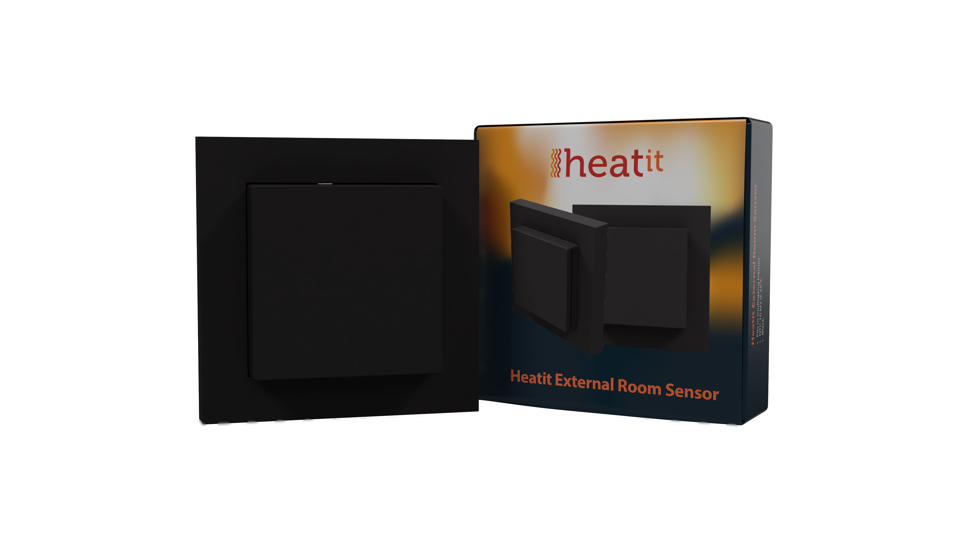 Heatit External Temperature Sensor (Schwarz Matt)