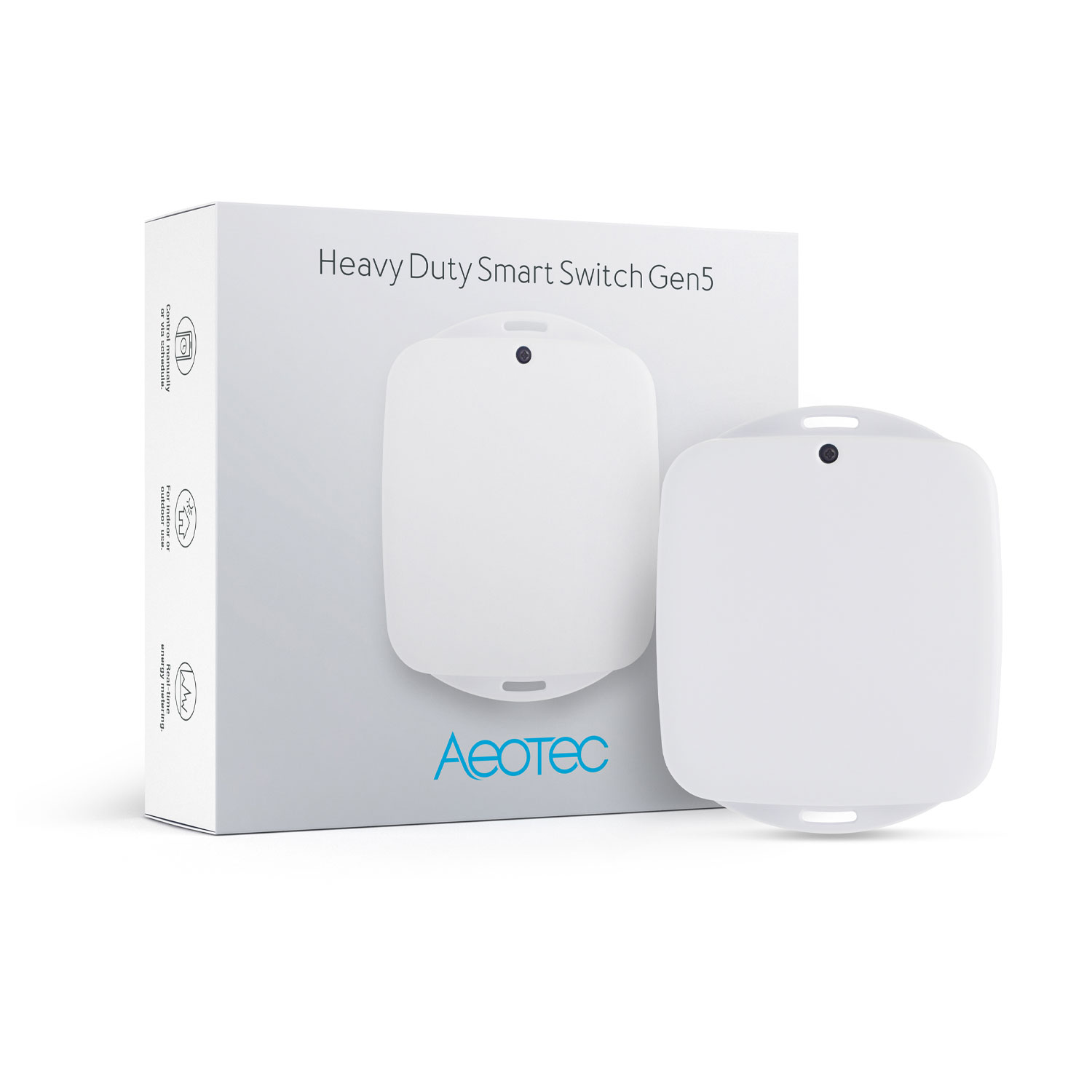 Aeotec Heavy Duty Outdoor Switch IP44 | Z-Wave Schalter für Innen- und Außenbereich bis 40A Energiemessfunktion