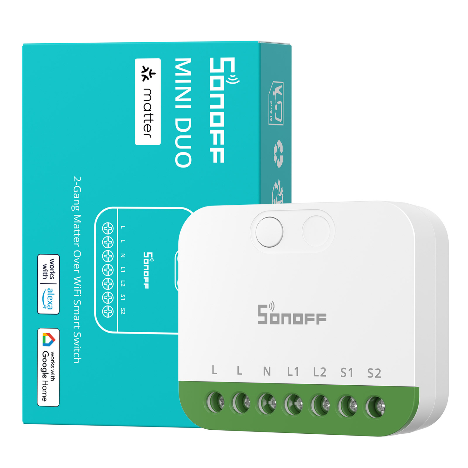 SONOFF MINI DUO 2-Fach Smart Switch (Matter over WiFi)