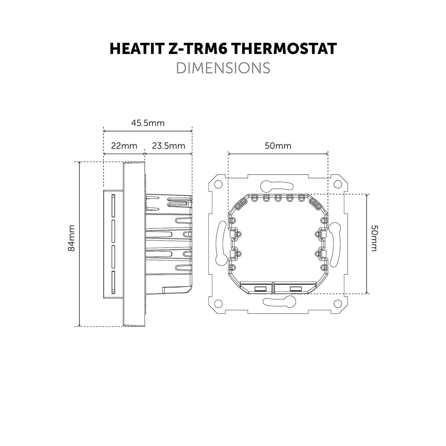 HeatIt Z-TRM6 Thermostat  Z-Wave 800 Serie (Weiß RAL 9003)