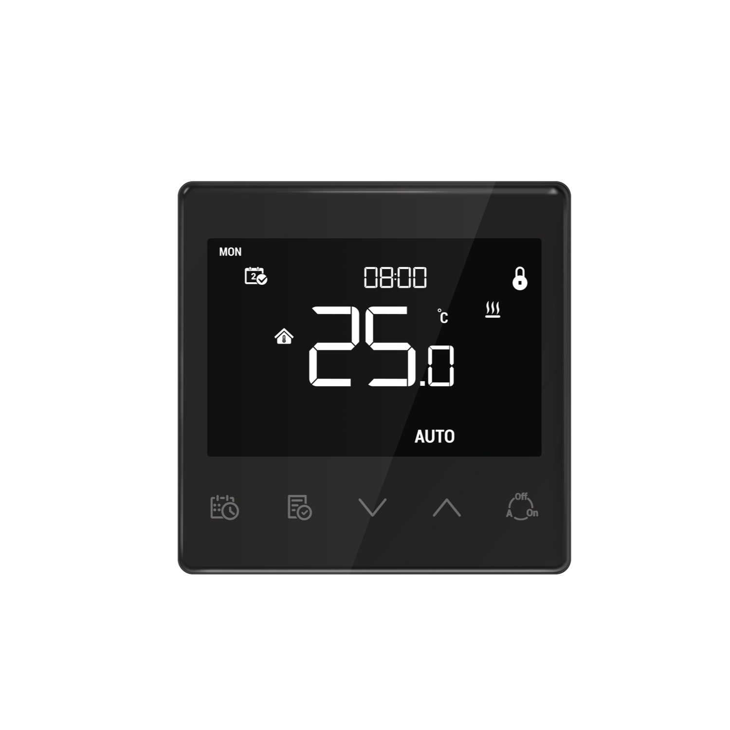 MCO Home Thermostat F7 für Elektroheizungen (Zigbee, Schwarz)