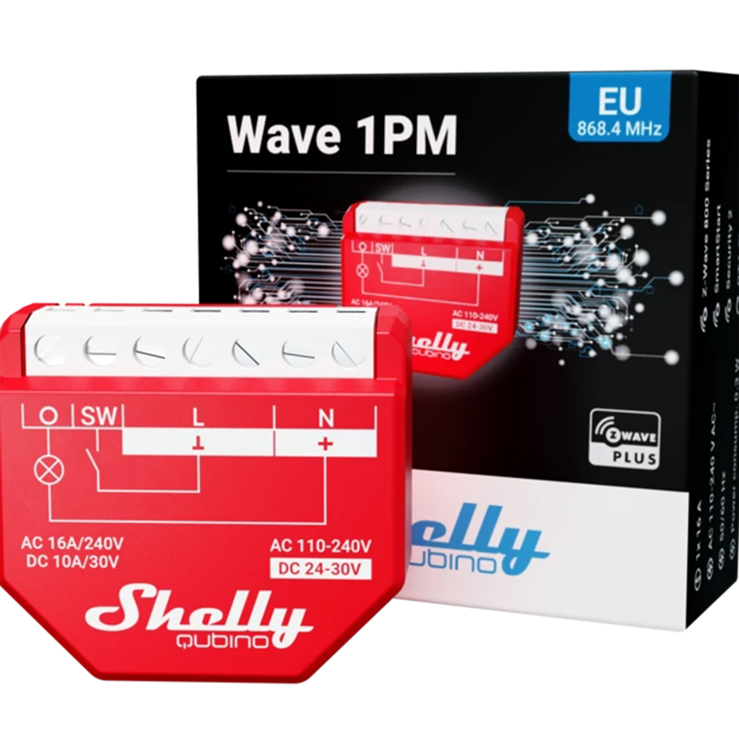 Shelly Qubino Wave 1PM Relais 16A 1 Kanal