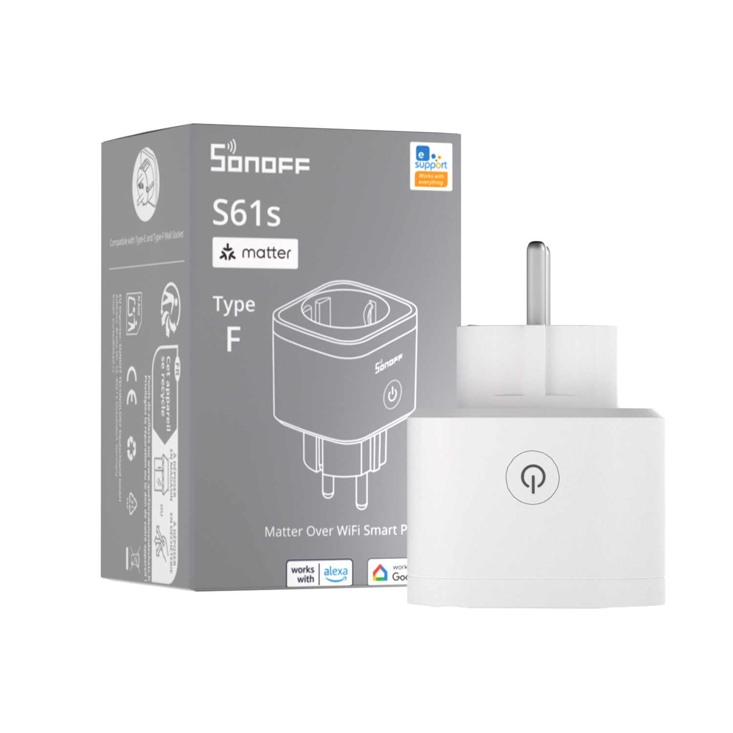 SONOFF Zwischenstecker Gen2 S61s (Matter über WiFi Smart Plug)