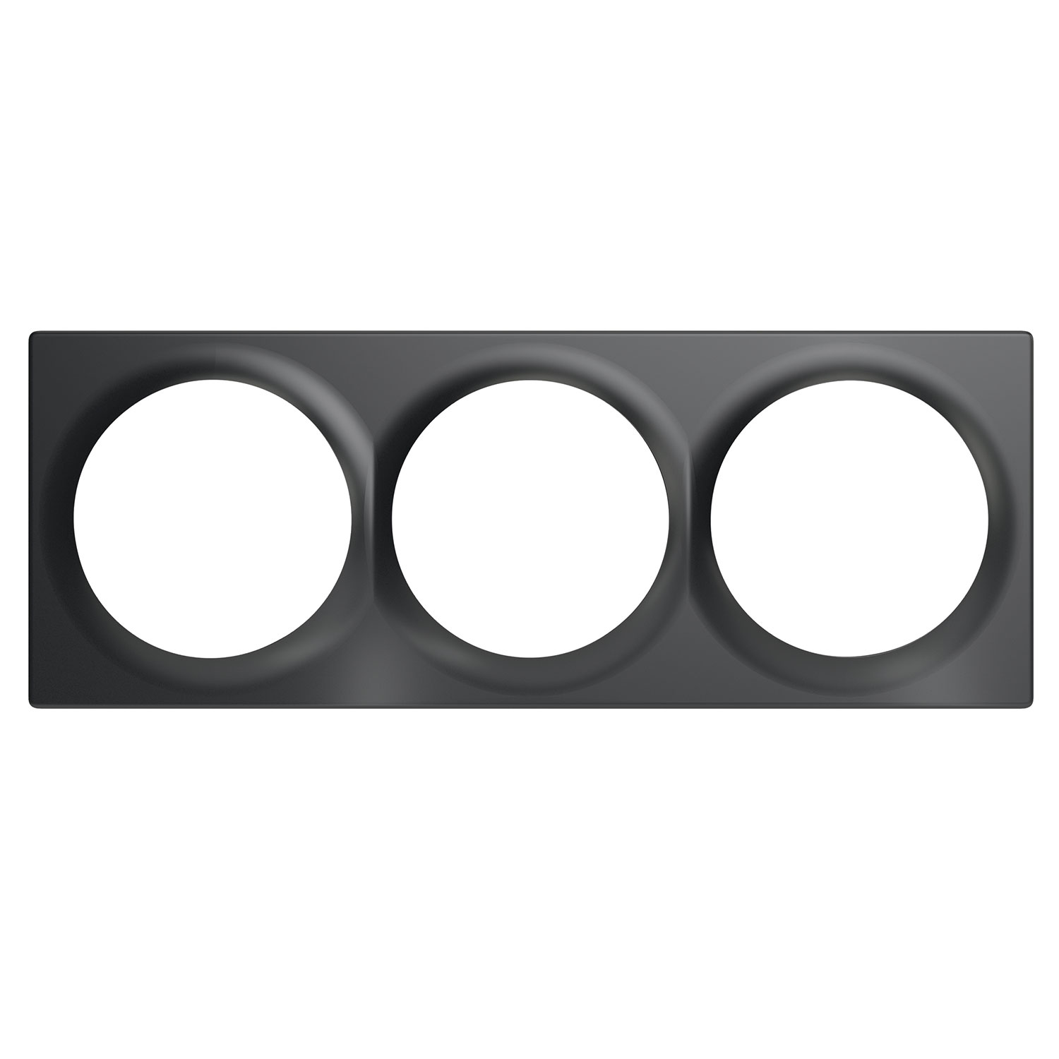 FIBARO Dreifach-Abdeckplatte für Geräte der Walli-Serie (Schwarz)