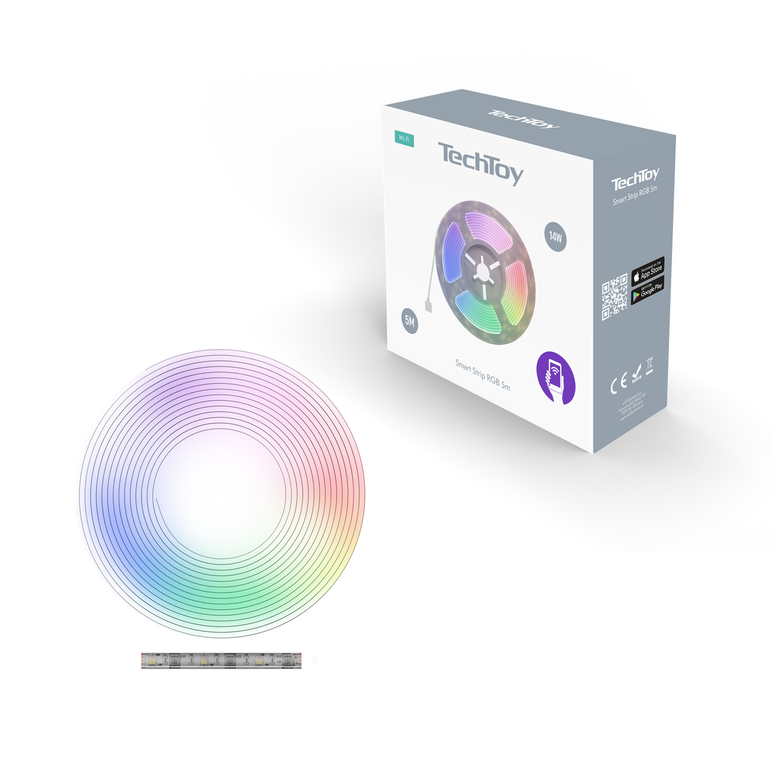 TechToy Smart Strip RGB 5m WLAN LED-Leuchtstreifen