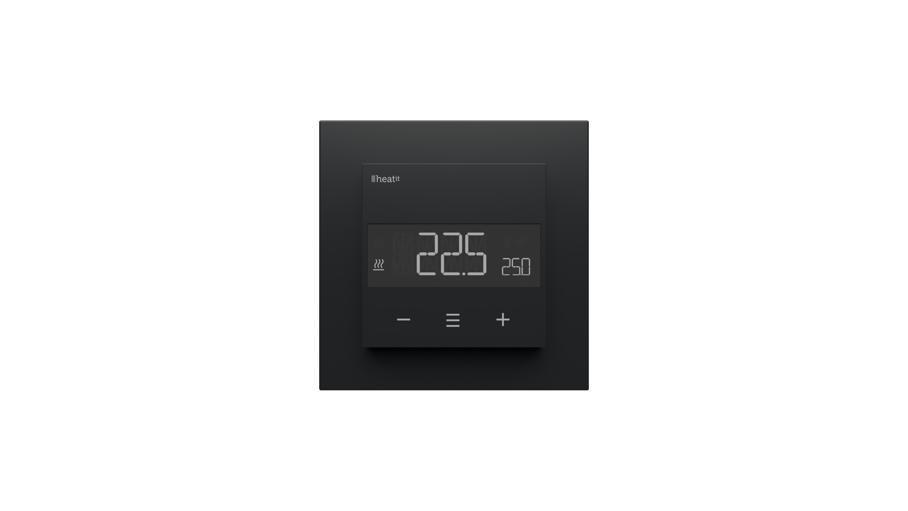 Heatit WiFi6 Thermostat (Schwarz Matt)