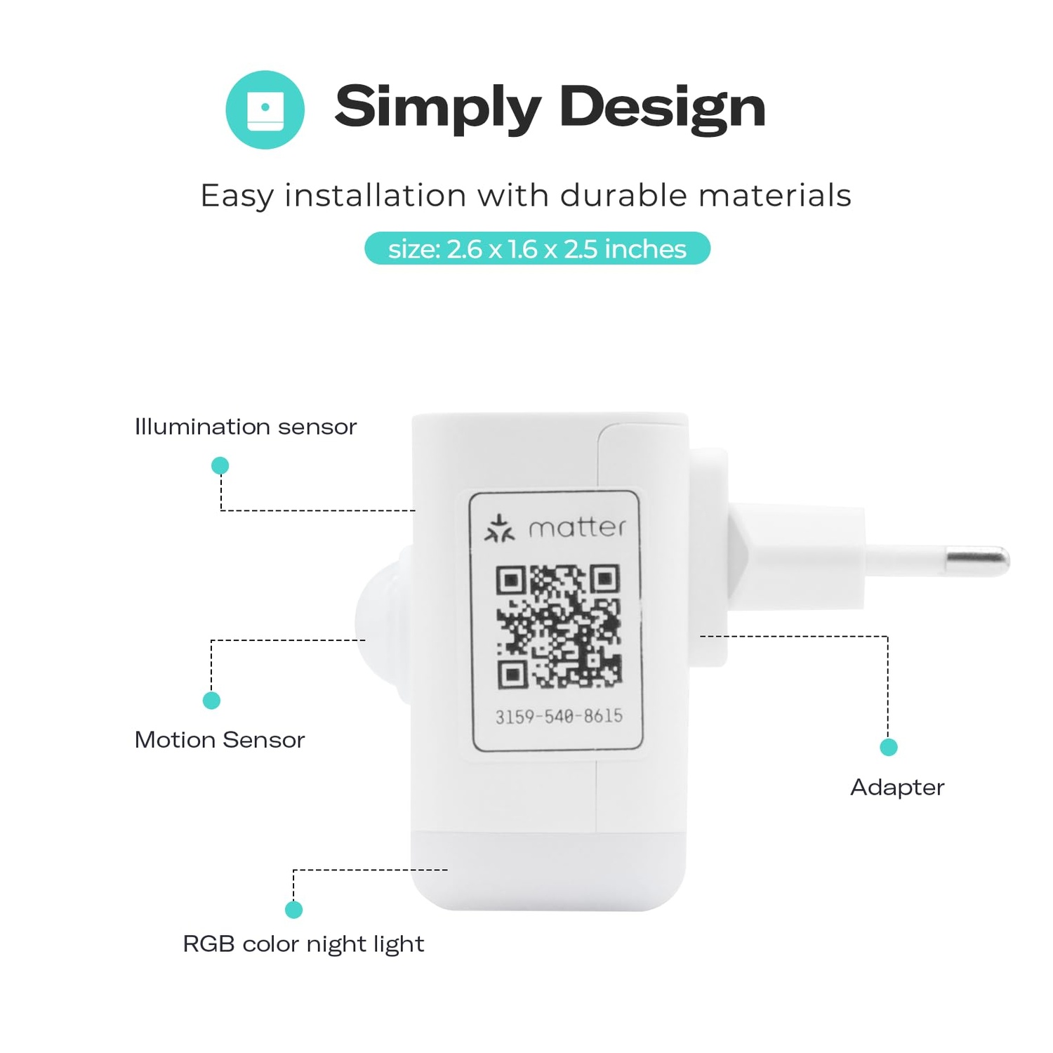 ThirdReality Smart Color Nachtlicht Typ C (Matter over Wi-Fi)