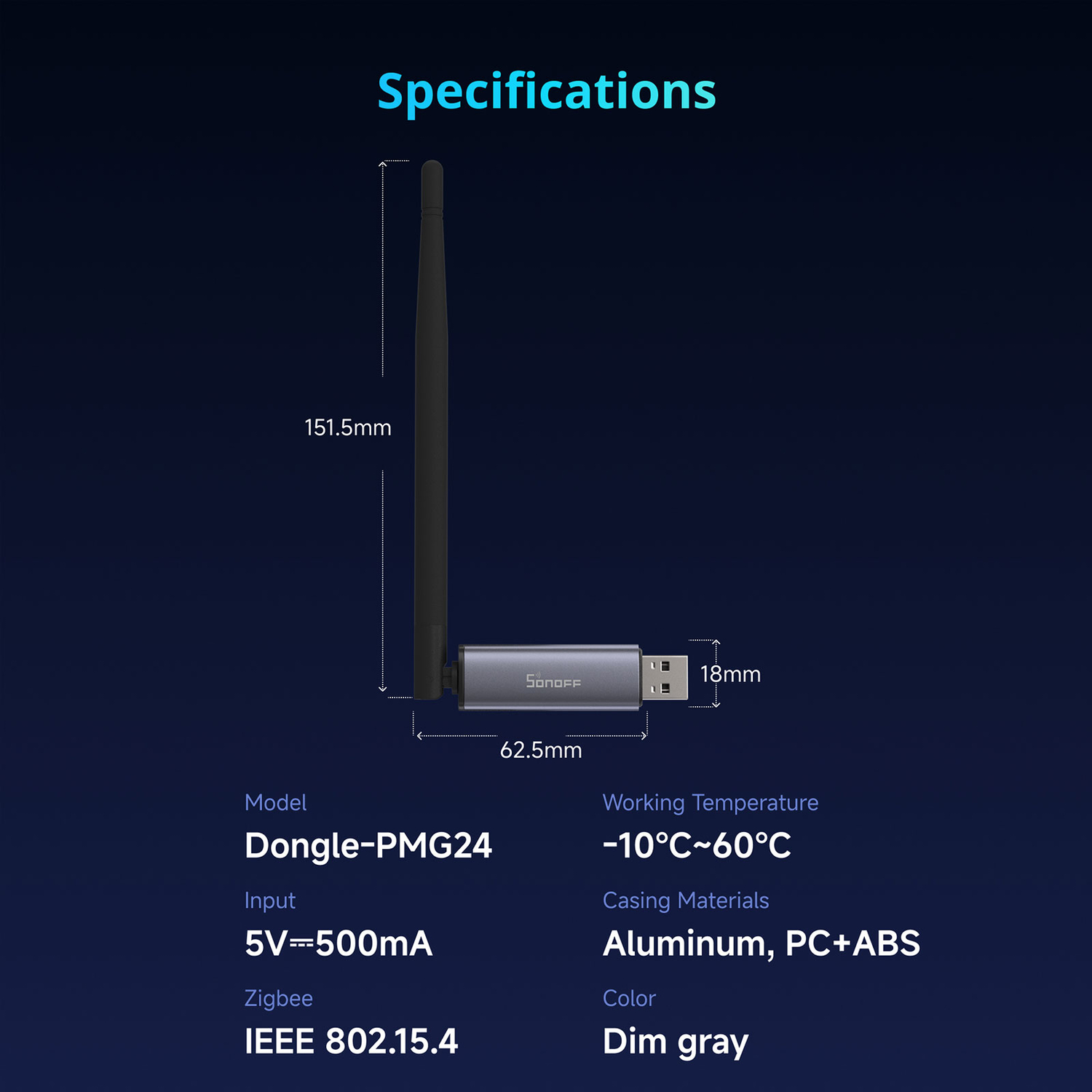 SONOFF Zigbee Thread USB-Dongle Plus MG24 (Zigbee, Thread)