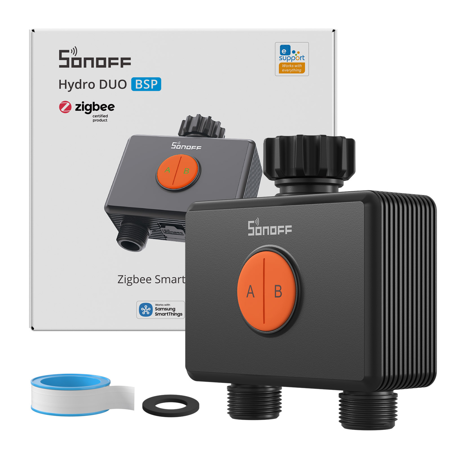 SONOFF Hydro DUO Dual-Channel Smartes Ventil mit Durchflussmesser (Zigbee)
